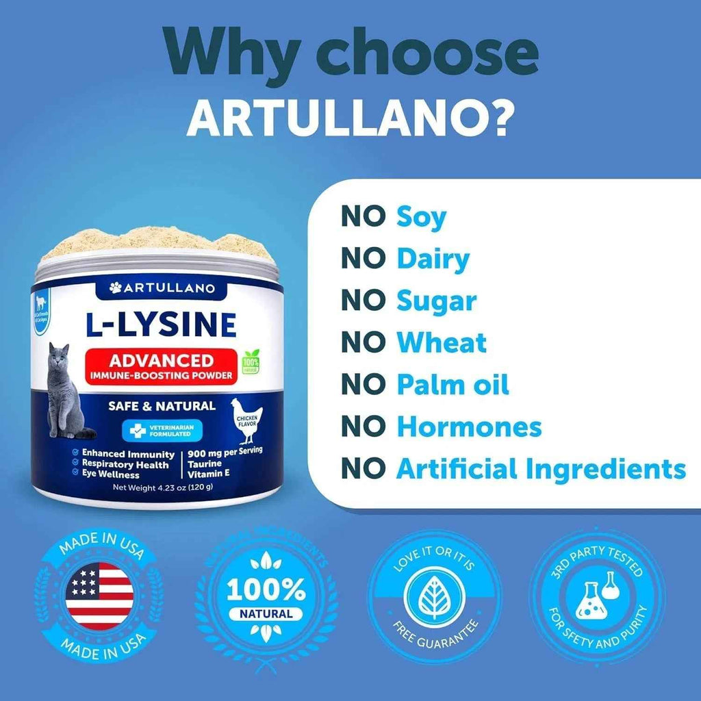 Cats Lysine Powder Supplement 900mg