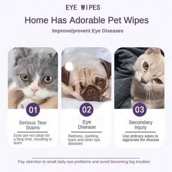 Pet Eye Wipes, 200 Wipes