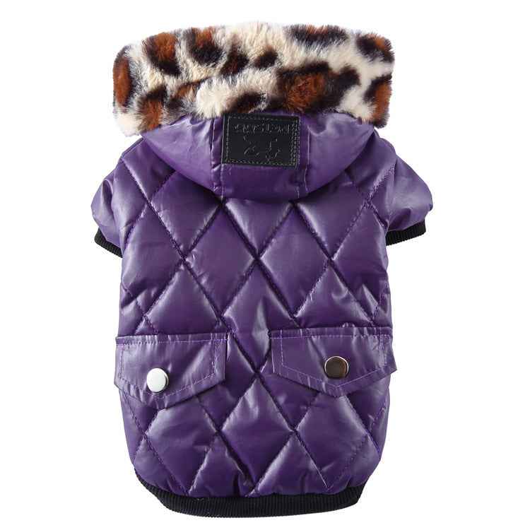 Cross-border clothes dog autumn and winter fur collar