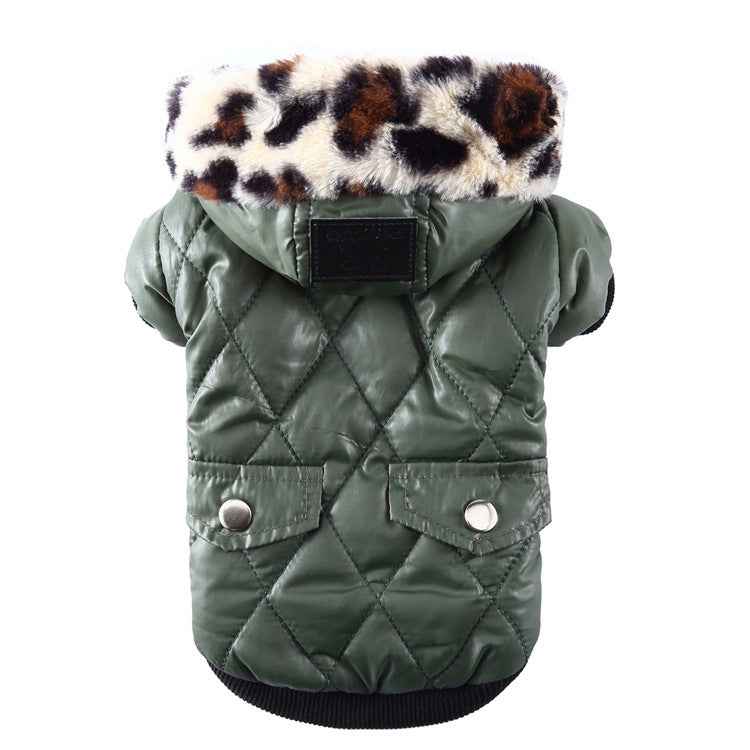 Cross-border clothes dog autumn and winter fur collar