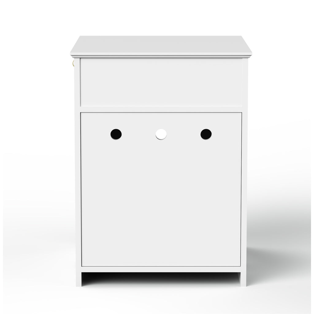 Wooden Pet House Litter Box Fence With Drawers - TailTidePet