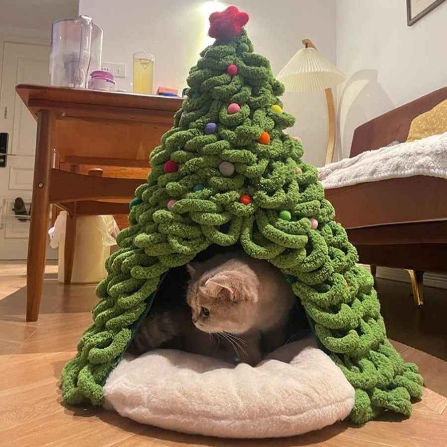 Christmas Tree Wool Woven Pet Nest